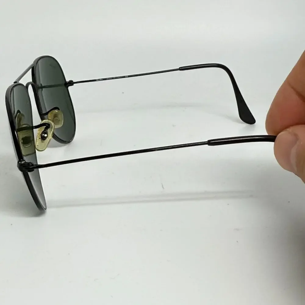 Ray-Ban Aviator Sunglasses‎ RB 3025 L2823 Black Green Glass 58-14 H18439